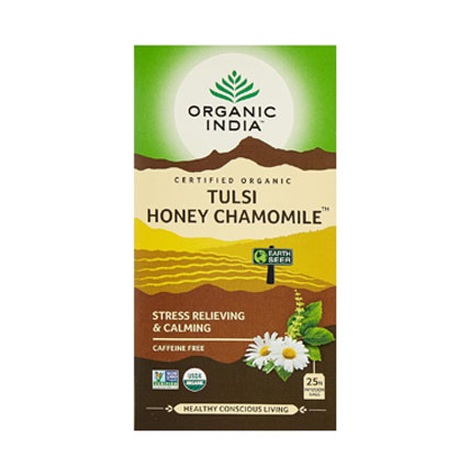 Organic India Green Tea Tulsi Honey Chamomile 